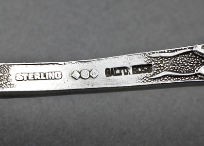 Sterling Silver Baltimore Rose Tablespoon - Schofield & Co, Christening Spoon